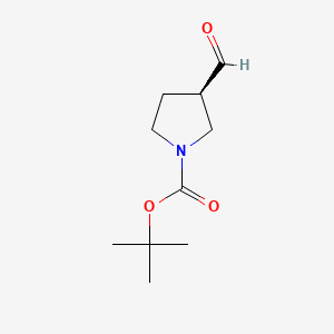 (R)-tert-butyl 3-formylpyrrolidine-1-carboxylate structure, CAS 191347-94-1
