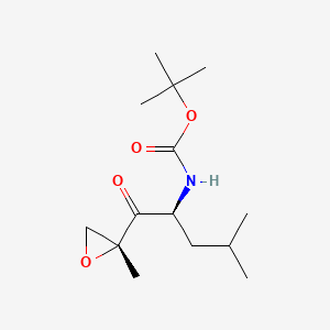 CarbaMic acid, N-[(1S)-3-Methyl-1-[[(2R)-2-Methyl-2-oxiranyl]carbonyl]butyl]-, 1,1-diMethylethyl ester structure, CAS 247068-82-2