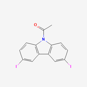 9-ACETYL-3,6-DIIODOCARBAZOLE structure, CAS 606129-89-9