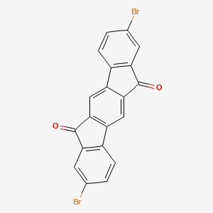 Indeno[1,2-b]fluorene-6,12-dione, 2,8-dibroMo- structure, CAS 853234-57-8