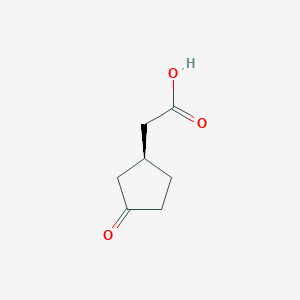 [S,(-)]-3-Oxocyclopentaneacetic acid structure, CAS 2630-37-7
