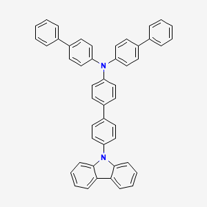 N,N-Bis([1,1'-biphenyl]-4-yl)-4'-(9H-carbazol-9-yl)[1,1'-biphenyl]-4-amine; 4-[Bis(1,1'-biphenyl-4-yl)amino]-4'-(9H-carbazol-9-yl)-1,1'-biphenyl structure, CAS 1069137-74-1