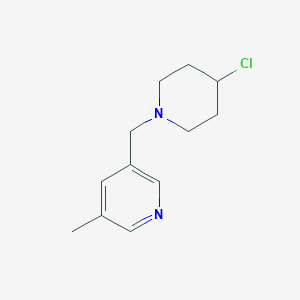 3-((4-chloropiperidin-1-yl)Methyl)-5-Methylpyridine structure, CAS 239136-47-1