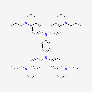 1,4-BenzenediaMine, N,N,N',N'-tetrakis[4-[bis(2-Methylpropyl)aMino]phenyl]- structure, CAS 485831-34-3