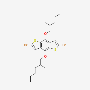 2,6-Dibromo-4,8-bis[(2-ethylhexyl)oxy]-benzo[1,2-b:4,5-b']dithiophene structure, CAS 1226782-13-3