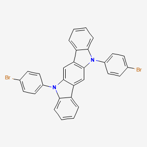5,11-di(4-bromophenyl)indolo[3,2-b]carbazole structure, CAS 1571136-18-9