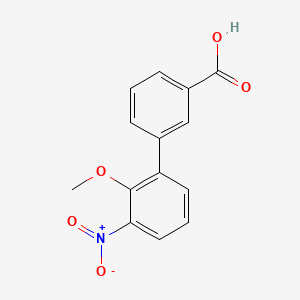 2'-Methoxy-3'-nitro-biphenyl-3-carboxylic acid structure, CAS 376591-94-5
