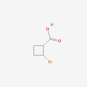 Cyclobutanecarboxylic acid, 2-bromo-, (1R,2S)-rel- structure, CAS 2034168-43-7