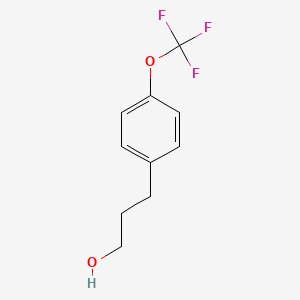 3-(4-(trifluoromethoxy)phenyl)propan-1-ol structure, CAS 1000519-40-3