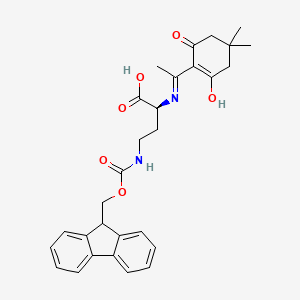 DDE-L-DAB(FMOC)-OH structure, CAS 1263045-85-7
