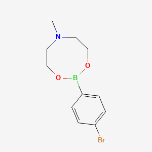 4-BROMOBENZENEBORONIC ACID N-METHYLDIETHANOLAMINE ESTER structure, CAS 133468-58-3