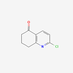 2-CHLORO-7,8-DIHYDRO-6H-QUINOLIN-5-ONE structure, CAS 124467-36-3