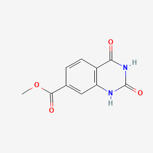 7-Quinazolinecarboxylic acid, 1,2,3,4-tetrahydro-2,4-dioxo-, Methyl ester structure, CAS 174074-88-5