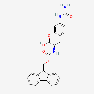 4-[(AMinocarbonyl)aMino]-N-[(9H-fluoren-9-ylMethoxy)carbonyl]-D-phenylalanine structure, CAS 324017-22-3