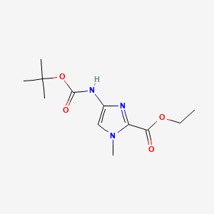 4-Boc-amino-1-methyl-1H-imidazole-2 carboxylic acid ethyl ester structure, CAS 128293-63-0