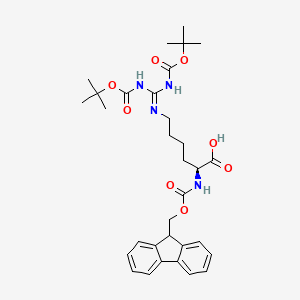 Fmoc-HomoArg(Boc)2-OH structure, CAS 158478-81-0