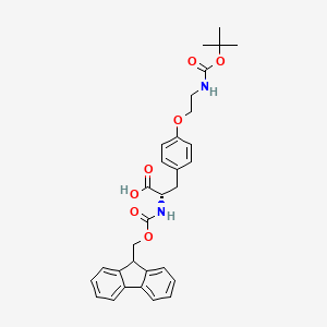 FMOC-4-[2-(BOC-AMINO)ETHOXY]-L-PHENYLALANINE structure, CAS 1013883-02-7