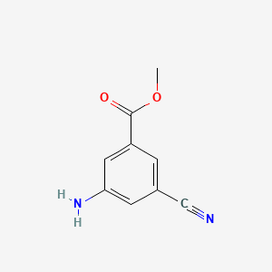 Methyl 3-Amino-5-cyanobenzoate structure, CAS 199536-01-1