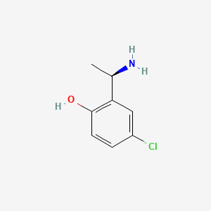 (R)-2-(1-aMinoethyl)-4-chlorophenol structure, CAS 1228571-53-6