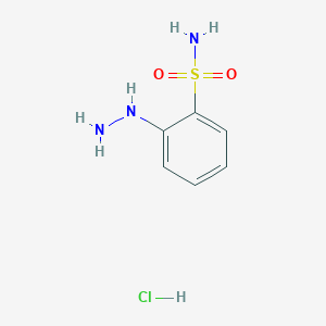 2-Hydrazino-benzenesulfonamide hydrochloride structure, CAS 1187929-19-6