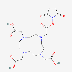 1,4,7,10-Tetraazacyclododecane-1,4,7,10-tetraacetic acid, 1-(2,5-dioxo-1-pyrrolidinyl) ester structure, CAS 170908-81-3