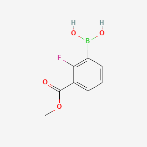 [2-FLUORO-3-(METHOXYCARBONYL)PHENYL]BORONIC ACID structure, CAS 1315476-07-3