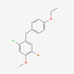 1-broMo-4-chloro-5-(4-ethoxybenzyl)-2-Methoxybenzene structure, CAS 898538-42-6