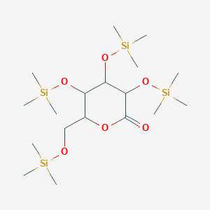 (3R,4S,5R,6R)-3,4,5-tris(triMethylsilyloxy)-6-((triMethylsilyloxy)Methyl)tetrahydro-2H-pyran-2-one structure, CAS 32469-28-6