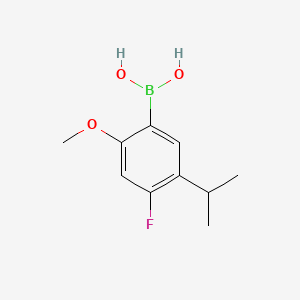 4-fluoro-5-isopropyl-2-methoxyphenylboronic acid structure, CAS 875446-29-0