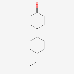 trans-4′-Ethyl-1,1′-bicyclohexyl-4-on structure, CAS 150763-46-5
