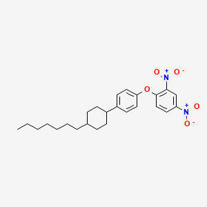 Trans-1-[4-(4-heptylcyclohexyl)phenoxy]-2,4-dinitro benzene structure, CAS 194939-20-3