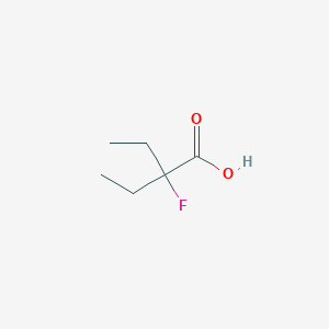 2-Ethyl2-fluoro-butanoic acid structure, CAS 34067-70-4