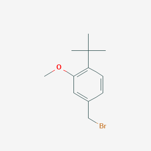 4-tert-butyl-2-methoxybenzyl bromide structure, CAS 177983-14-1