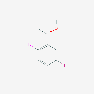 (S)-1-(5-fluoro-2-iodophenyl)ethan-1-ol structure, CAS 1454847-96-1