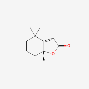 2(4H)-Benzofuranone, 5,6,7,7A-tetrahydro-4,4,7A-trimethyl-, (S)- structure, CAS 81800-41-1