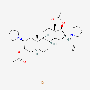 2-Pyrrolidinyl-3-acetyl Desmorpholinylrocuronium Bromide structure, CAS 1190105-66-8