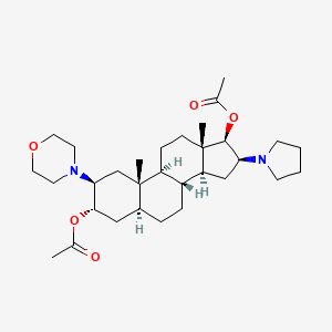 Androstane-3,17-diol,2-(4-morpholinyl)-16-(1-pyrrolidinyl) structure, CAS 119302-22-6