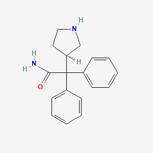 (S)-2,2-diphenyl-2-(pyrrolidin-3-yl)acetonitrile structure, CAS 134002-27-0