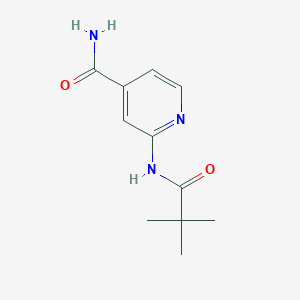 2-(2,2-DIMETHYL-PROPIONYLAMINO)-ISONICOTINAMIDE structure, CAS 470463-37-7