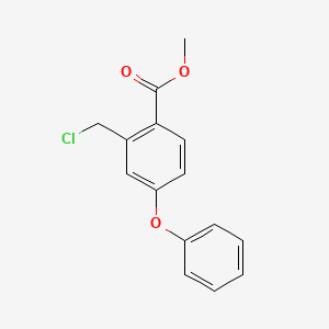 methyl2-(chloromethyl)-4-phenoxybenzoate structure, CAS 1455091-04-9