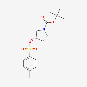 (S)-3-(Toluene-4-sulfonyloxy)-pyrrolidine-1-carboxylic acid tert-butyl ester structure, CAS 371240-55-0