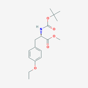 L-Tyrosine, N-[(1,1-dimethylethoxy)carbonyl]-O-ethyl-, methyl ester structure, CAS 92507-32-9