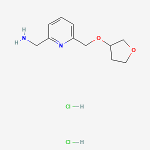 (S)-(6-(((tetrahydrofuran-3-yl)oxy)methyl)pyridin-2-yl)methanamine dihydrochloride structure, CAS 2044796-66-7