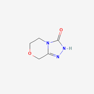 2H,3H,5H,6H,8H-[1,2,4]triazolo[3,4-c]morpholin-3-one structure, CAS 133365-36-3