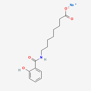 sodium,8-[(2-hydroxybenzoyl)amino]octanoate structure, CAS 203787-91-1