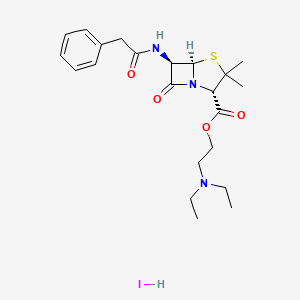 Benzylpenicillin DiethylaMinoethyl Ester Hydroiodide structure, CAS 808-71-9