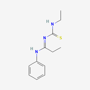 N-[(EthylaMino)thioxoMethyl]-N'-phenylpropaniMidaMide structure, CAS 263137-35-5