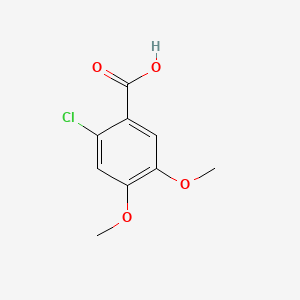 2-CHLORO-4,5-DIMETHOXYBENZOIC ACID structure, CAS 60032-95-3