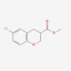 6-CHLORO-CHROMAN-3-CARBOXYLIC ACID METHYL ESTER structure, CAS 68281-66-3