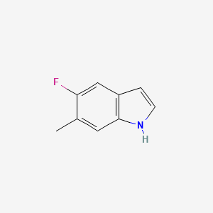 5-FLUORO-6-METHYL-1H-INDOLE structure, CAS 1000343-16-7